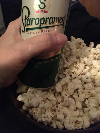 Staropramen och popcorn