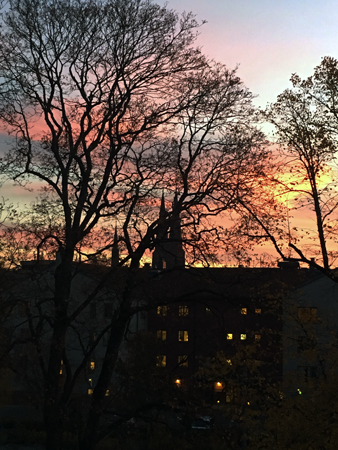 Domkyrkotornen syns från balkongen