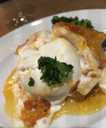 Friterad camembert med glass