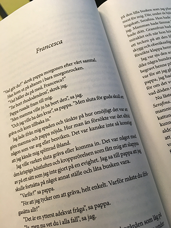 Boken Francesca uppslagen