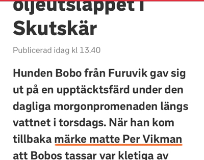 Märke matte Per Vikman