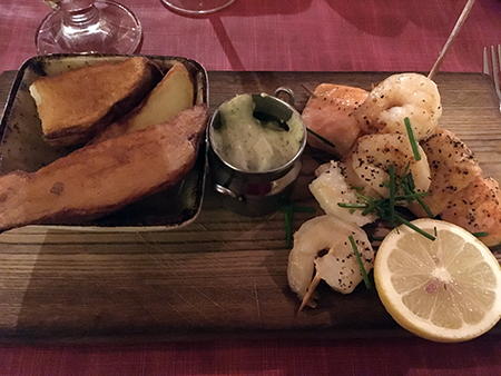 Laxspett och scampispett på Tre Valv