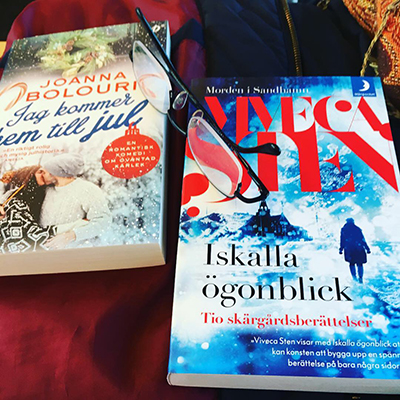 Böckerna Jag kommer hem till jul och Iskalla ögonblick filter