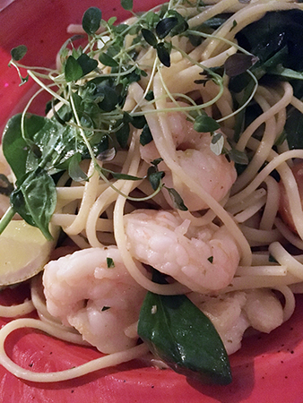 Linguini och scampi