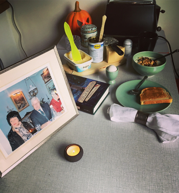 Frukost med mina föräldrar