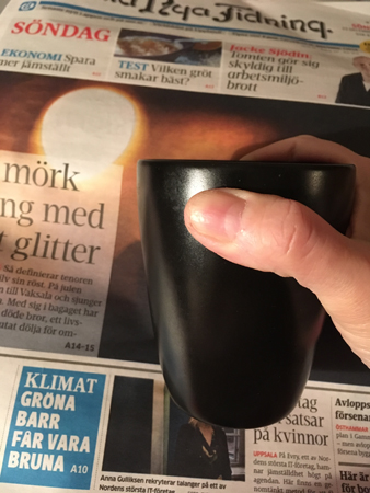 Lokalblaskan till första muggen kaffe