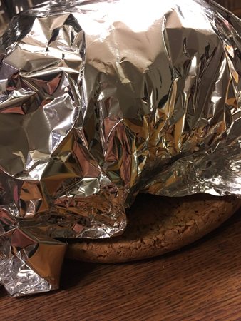 Min griljerade kalkon under folie