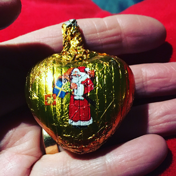 Guldhjärta med tomte