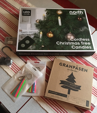 Trådlös ljusslinga granpåse reflexer och kedja