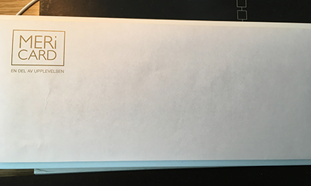 Kuvert från Mericard