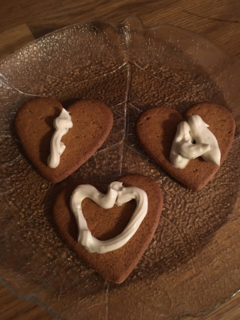 Pepparkakor med ädelost I hjärta A