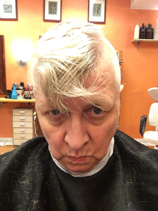 Klippning pågår selfie