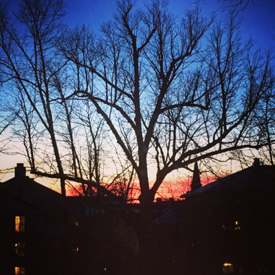 Solnedgång vid Österplan