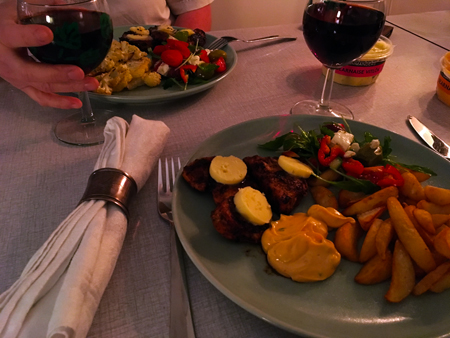 Kalkonmiddag med vin