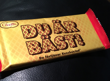 Kexchoklad med texten Du är bäst!