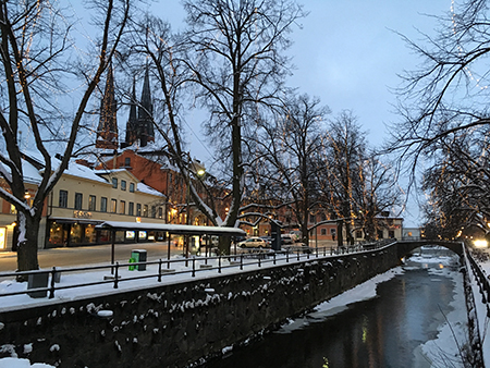 Fyrisån Uppsala från Nybron