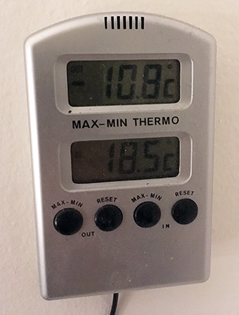 Minus 10 komma 8 grader