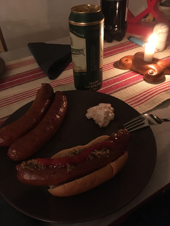 Kalkonkorv med bröd