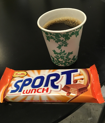 Sportlunch och kaffe