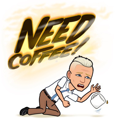 Bitmoji Tofflan Need coffee