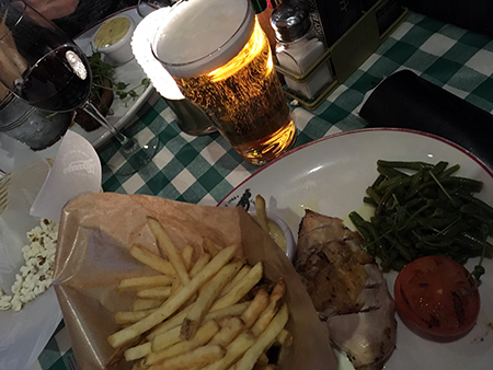 Kycklingfilé med strips och öl