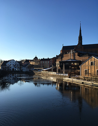 Fyrisån från St Olofsbron mot Åkanten