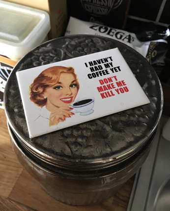 Kaffeburk med magnet