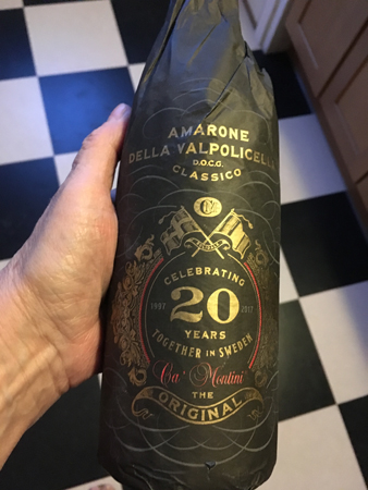 Amarone Classico 2013 med papper