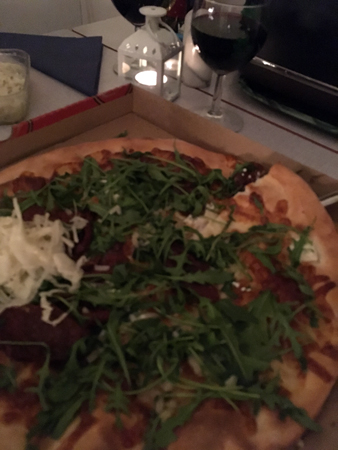 Pizza och amarone