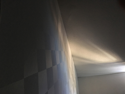 Sovrumsväggen och taket