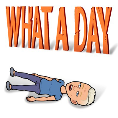 What a day bitmoji Tofflan