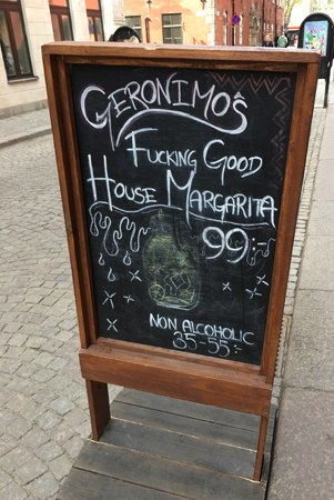 Skylt Fucking good House Margarita