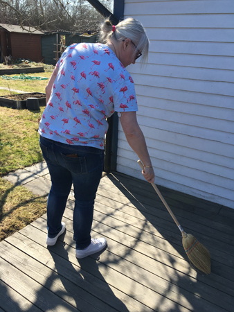 Anna med kvasten vid Slottet