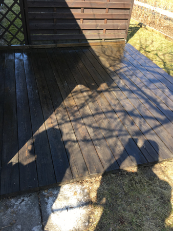 Våra skuggor och inoljad trätrall