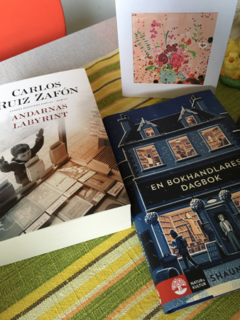 Kort och böckerna Andarnas labyrint o En bokhandlares dagbok