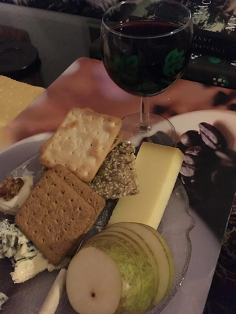 Ost kex päron och vin