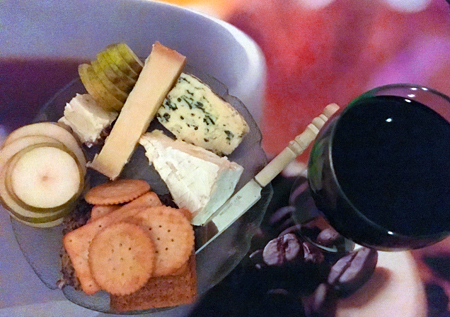 Ost päron kex och vin