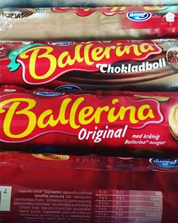 Ballerina original och chokladboll