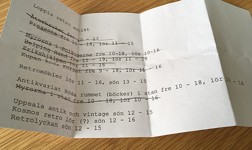 Lista loppis retro antikt övrstrykningar