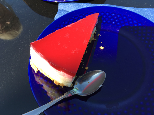 Halloncheescake och Annas spegelbild