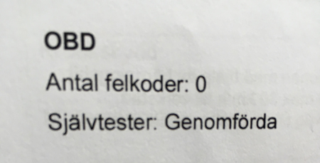 Antal felkoder 0