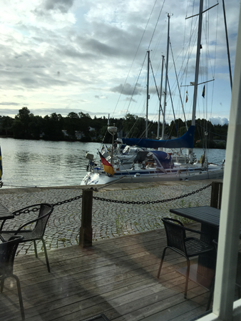 Tysk båt i Motala hamn