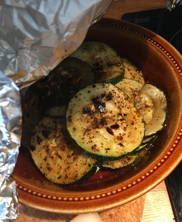 Stekta squashskivor från Slottsträdgården