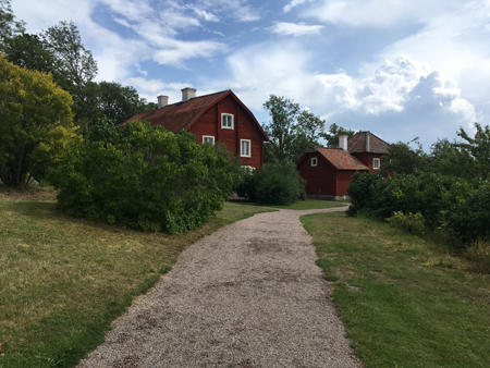 Gångväg upp till Linnés Hammarby