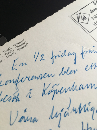 Kort fr pappa fr Köpenhamn till mammakusinen Bs föräldrar