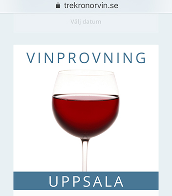 Vinprovning i Uppsala med Tre kronor