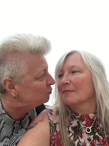 Jag och Anna på väg att pussas