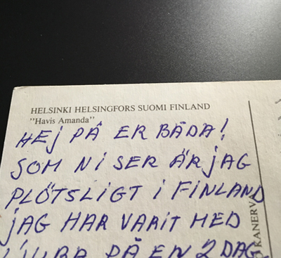 Kort fr mamma till mammakusinen Bs föräldrar