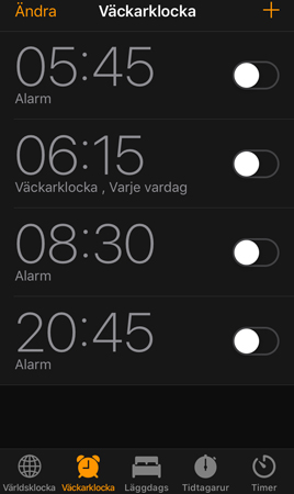 Ingen väckarklocka på mobilen