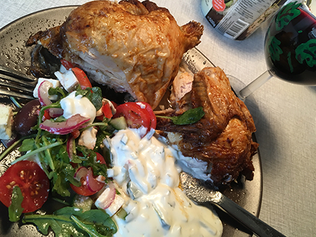 Grillad kyckling med tillbehör